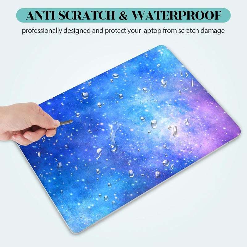 Lauspuck Laptop Skin Sticker Decal, 12" 13" 13.3" 14" 15" 15.4" 15.6 inch Personalized Universal Vinyl Notebook Skin Sticker Cover Art Protector Decal with Free 2 Wrist Pads, Nebula Galaxy - Image 3